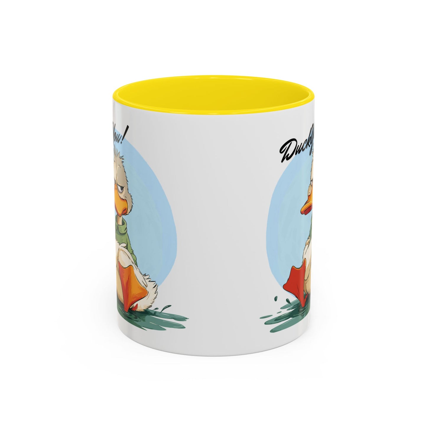 Coffee Mug, Quirky Duck Accent Mug - Funny Double Meaning Cup, Novelty Gift for Coffee Lovers, Ceramic Tea Mug, Office Desk Décor, Cute