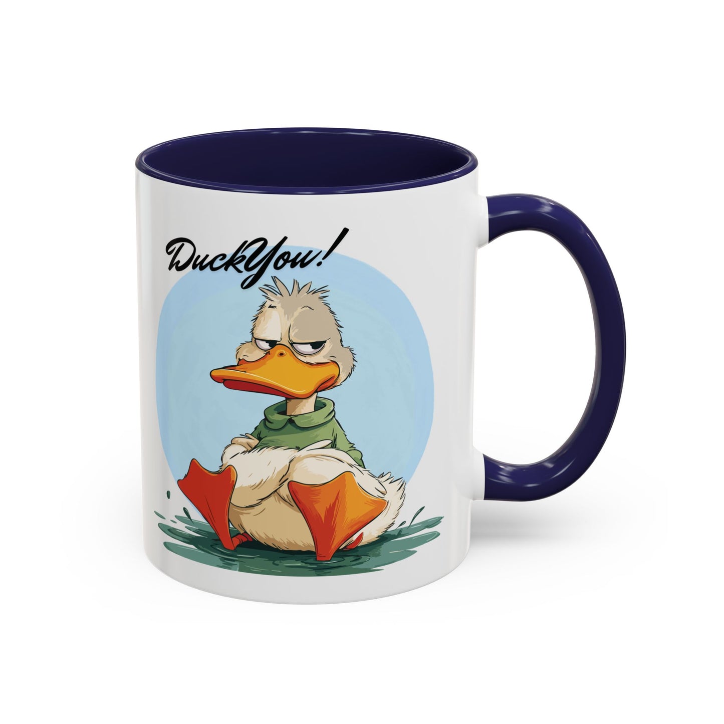 Coffee Mug, Quirky Duck Accent Mug - Funny Double Meaning Cup, Novelty Gift for Coffee Lovers, Ceramic Tea Mug, Office Desk Décor, Cute