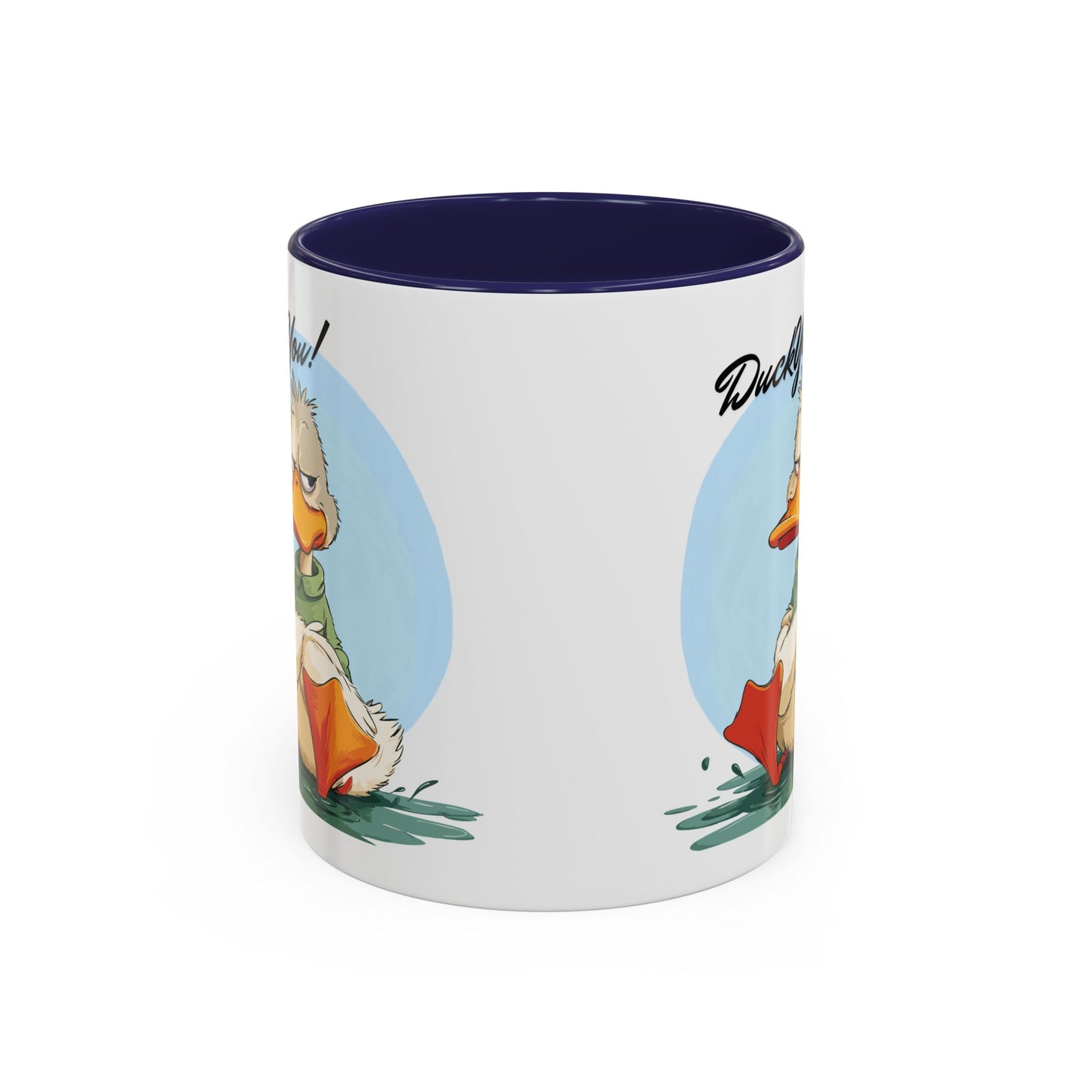 Coffee Mug, Quirky Duck Accent Mug - Funny Double Meaning Cup, Novelty Gift for Coffee Lovers, Ceramic Tea Mug, Office Desk Décor, Cute