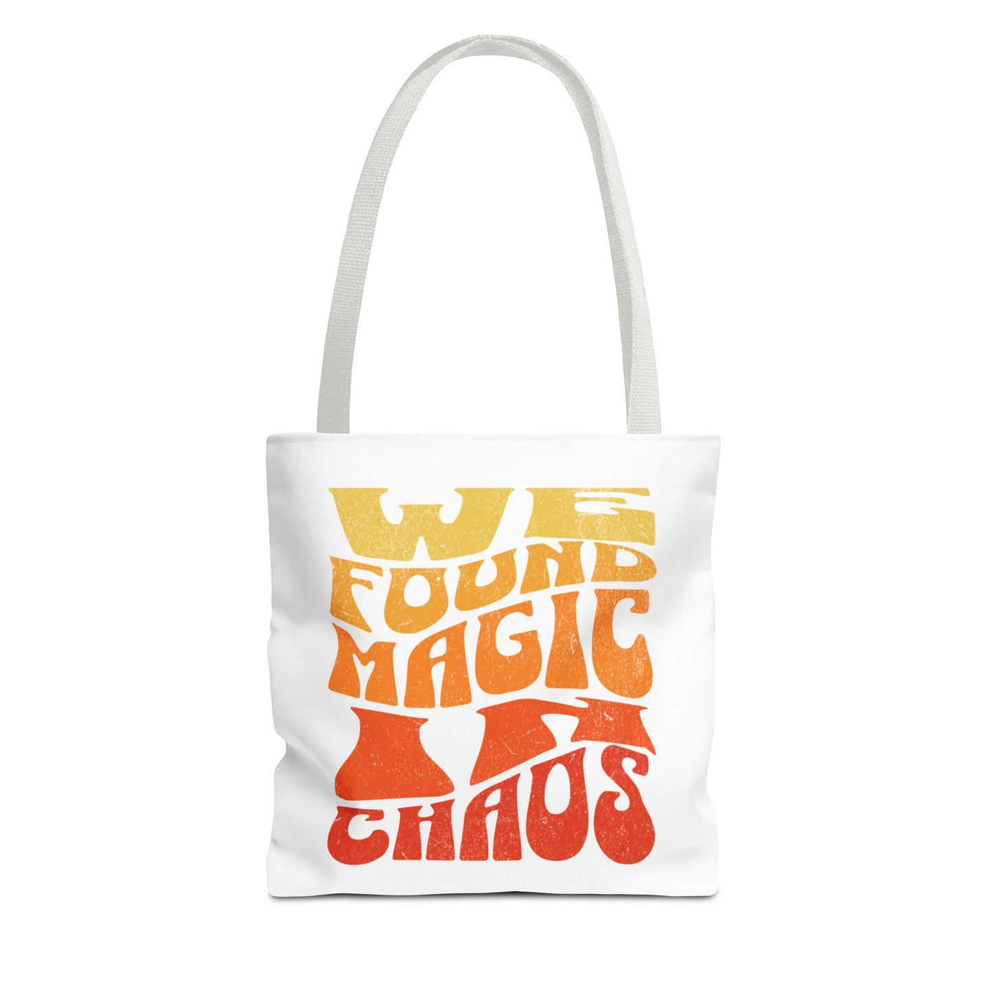 Vibrant Tote Bag with 'We Found Magic in Chaos' Design, Eco-Friendly Bag for Everyday Use, Perfect for Beach Days, Shopping, or Gifts