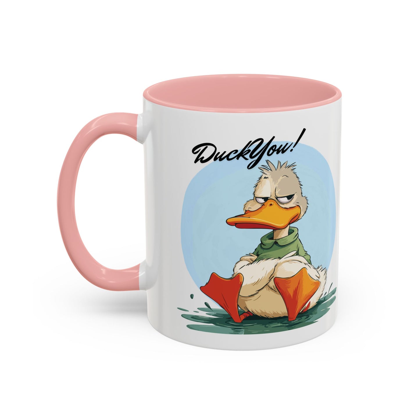 Coffee Mug, Quirky Duck Accent Mug - Funny Double Meaning Cup, Novelty Gift for Coffee Lovers, Ceramic Tea Mug, Office Desk Décor, Cute