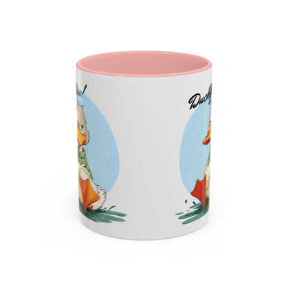 Coffee Mug, Quirky Duck Accent Mug - Funny Double Meaning Cup, Novelty Gift for Coffee Lovers, Ceramic Tea Mug, Office Desk Décor, Cute