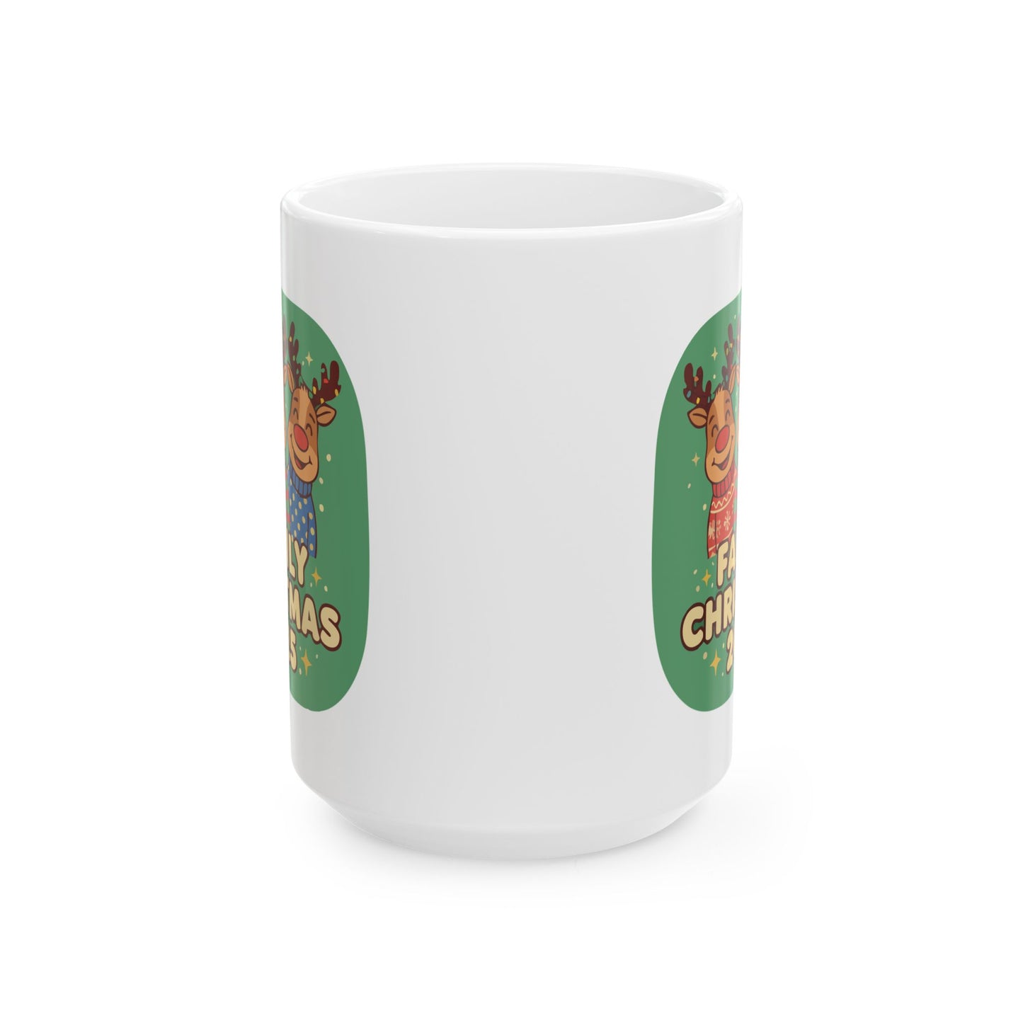 Festive Christmas Mug, Reindeer Coffee Cup, Holiday Gift, Cute Drinkware, Winter Celebration, 11oz 15oz Options