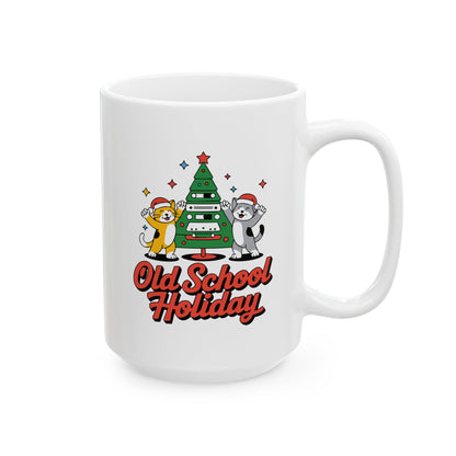 Retro School Holiday Ceramic Mug - Perfect Gift for Teachers, Coffee Lovers, Students, Holiday Cheer, Fun Drinkware