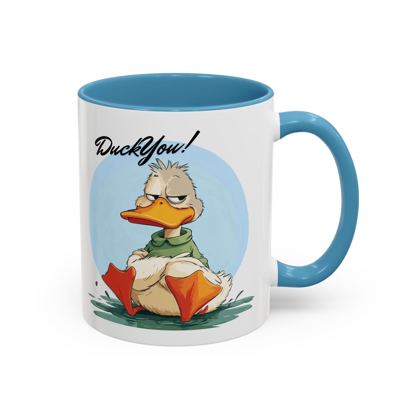 Coffee Mug, Quirky Duck Accent Mug - Funny Double Meaning Cup, Novelty Gift for Coffee Lovers, Ceramic Tea Mug, Office Desk Décor, Cute