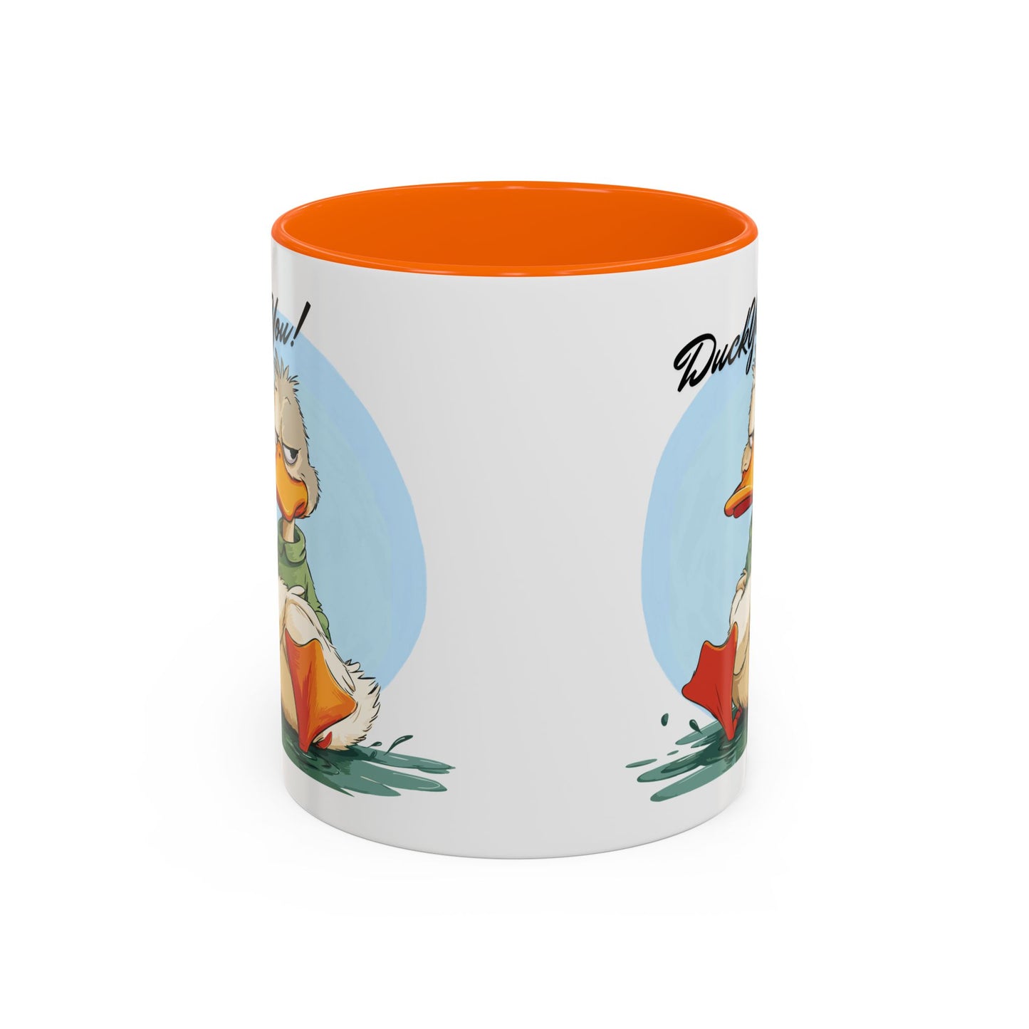 Coffee Mug, Quirky Duck Accent Mug - Funny Double Meaning Cup, Novelty Gift for Coffee Lovers, Ceramic Tea Mug, Office Desk Décor, Cute