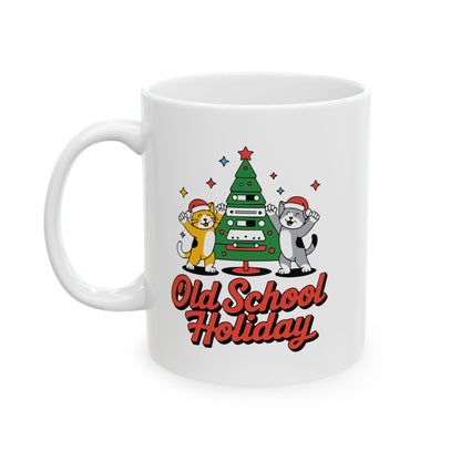 Retro School Holiday Ceramic Mug - Perfect Gift for Teachers, Coffee Lovers, Students, Holiday Cheer, Fun Drinkware