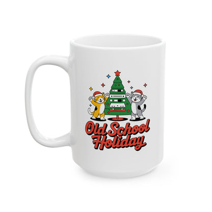 Retro School Holiday Ceramic Mug - Perfect Gift for Teachers, Coffee Lovers, Students, Holiday Cheer, Fun Drinkware