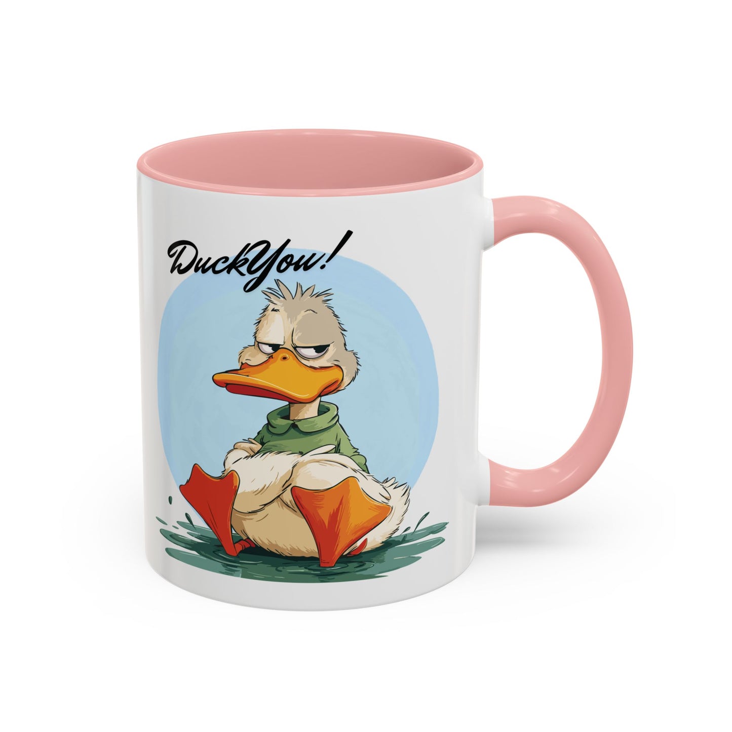 Coffee Mug, Quirky Duck Accent Mug - Funny Double Meaning Cup, Novelty Gift for Coffee Lovers, Ceramic Tea Mug, Office Desk Décor, Cute