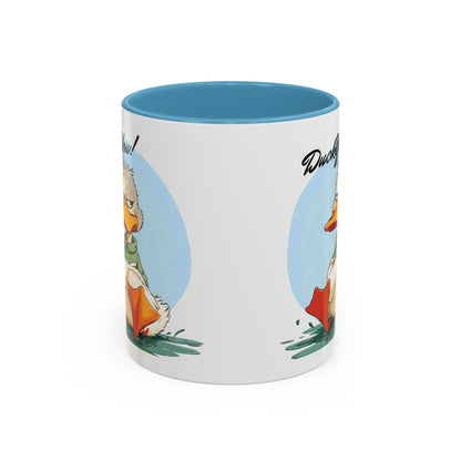 Coffee Mug, Quirky Duck Accent Mug - Funny Double Meaning Cup, Novelty Gift for Coffee Lovers, Ceramic Tea Mug, Office Desk Décor, Cute
