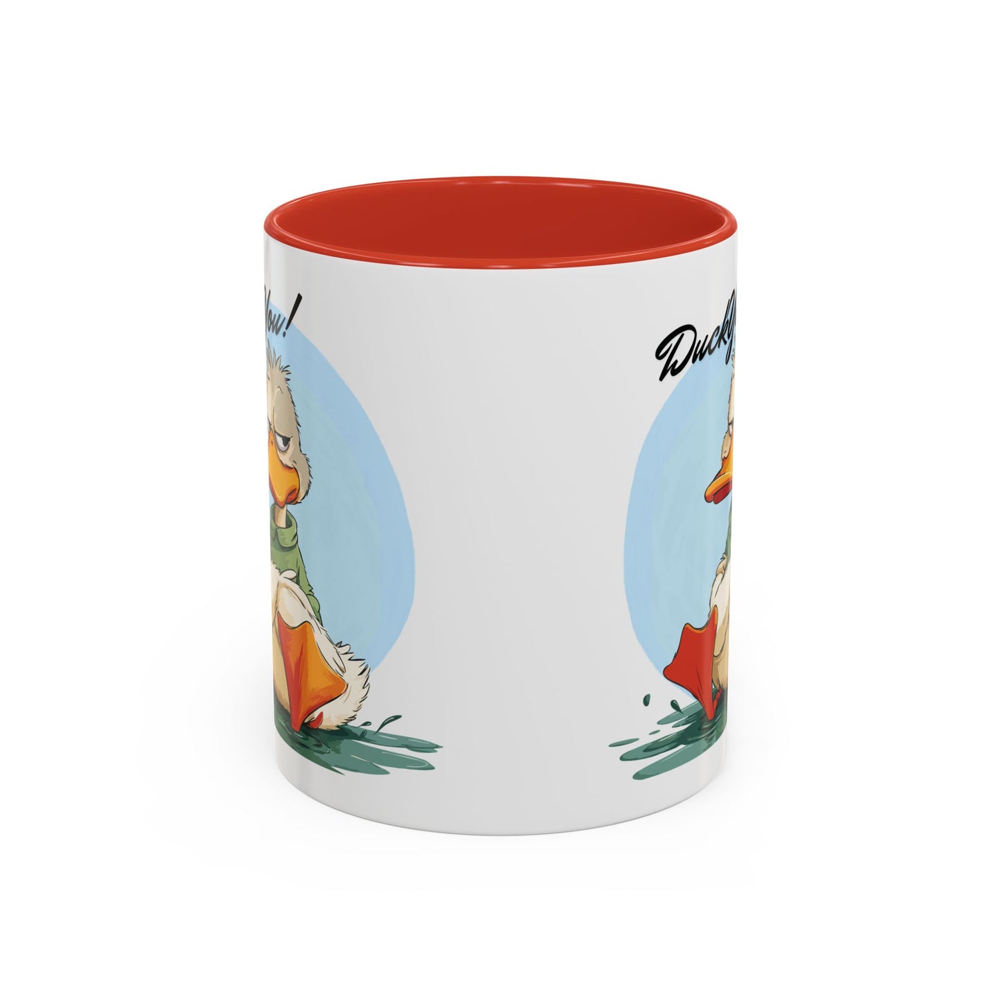 Coffee Mug, Quirky Duck Accent Mug - Funny Double Meaning Cup, Novelty Gift for Coffee Lovers, Ceramic Tea Mug, Office Desk Décor, Cute