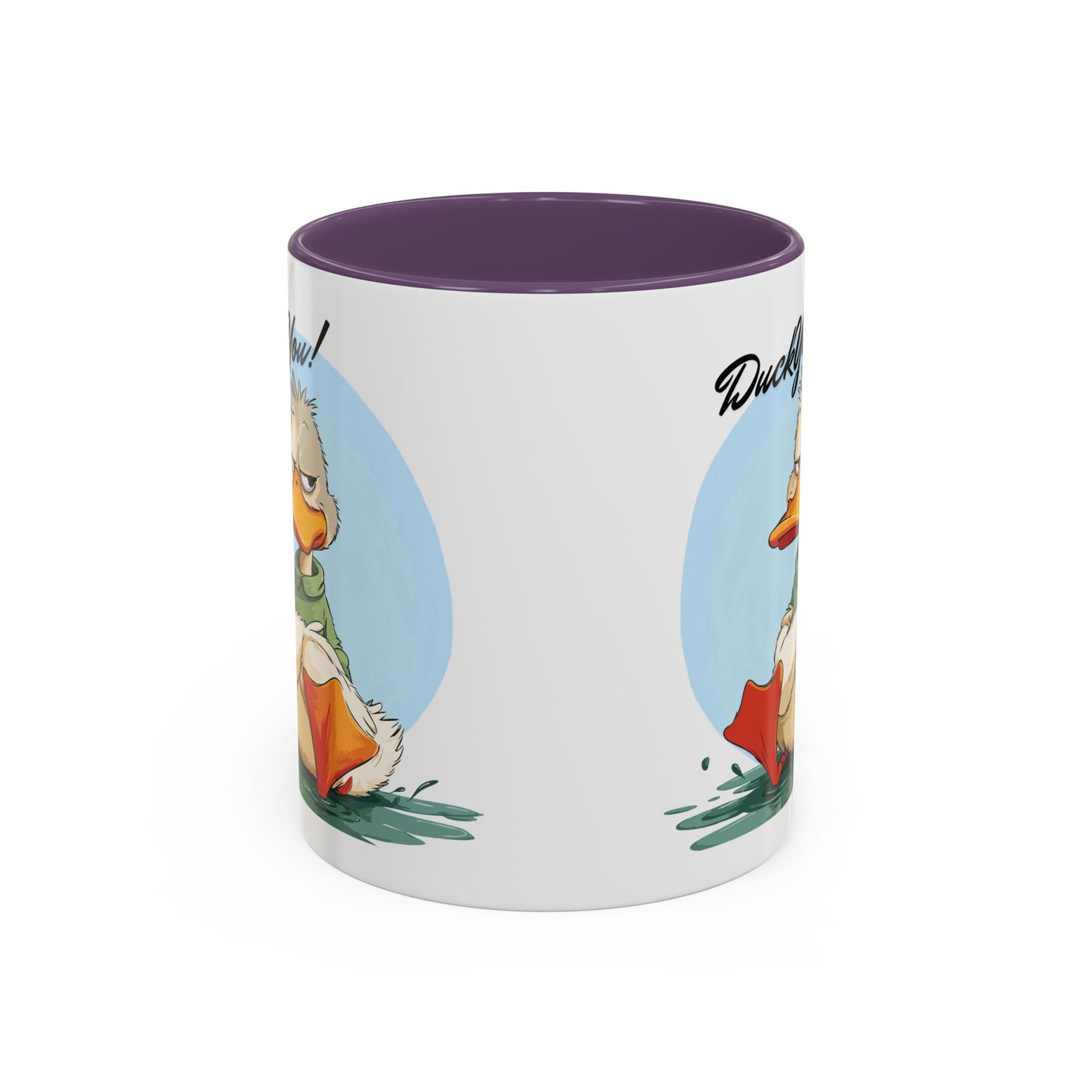 Coffee Mug, Quirky Duck Accent Mug - Funny Double Meaning Cup, Novelty Gift for Coffee Lovers, Ceramic Tea Mug, Office Desk Décor, Cute