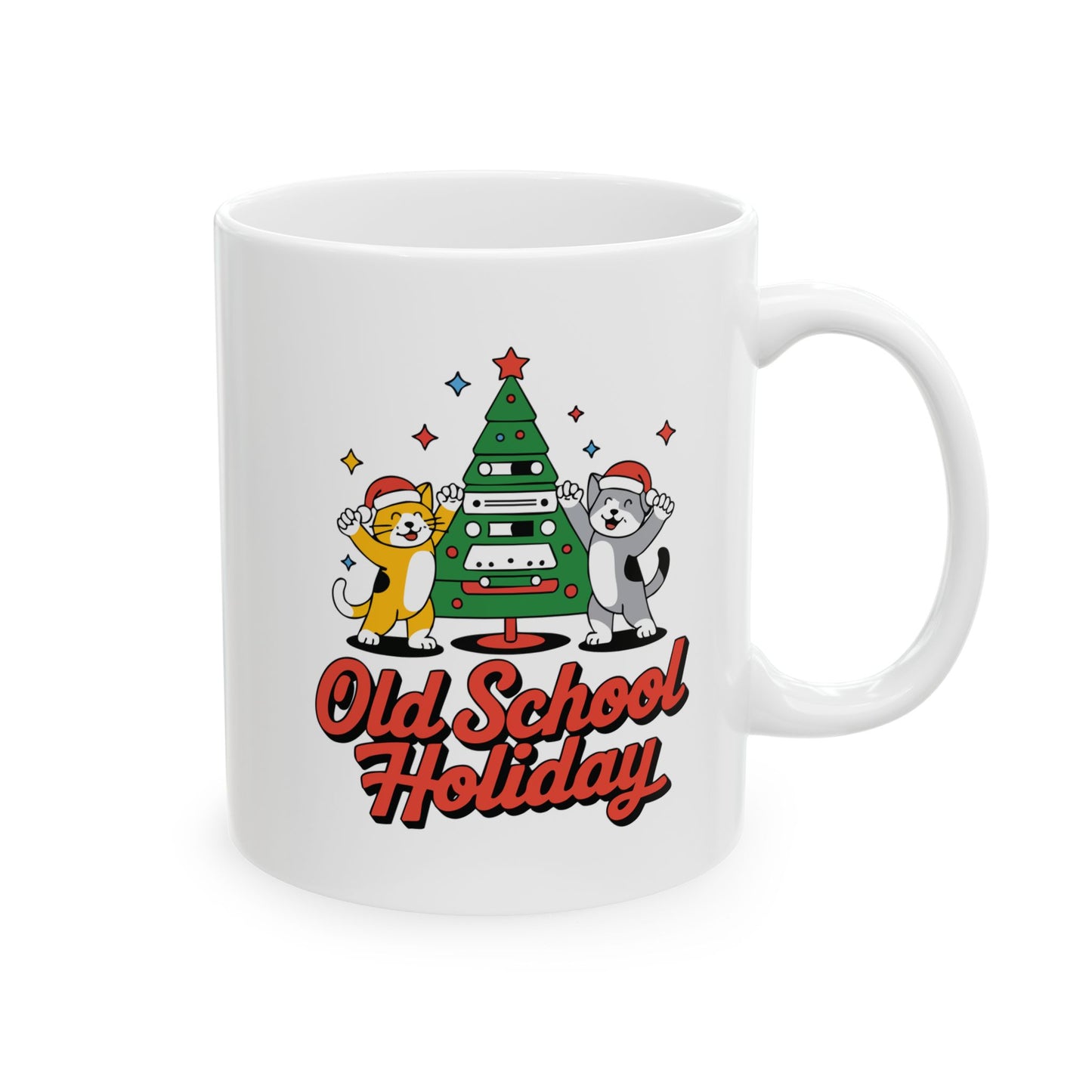 Retro School Holiday Ceramic Mug - Perfect Gift for Teachers, Coffee Lovers, Students, Holiday Cheer, Fun Drinkware