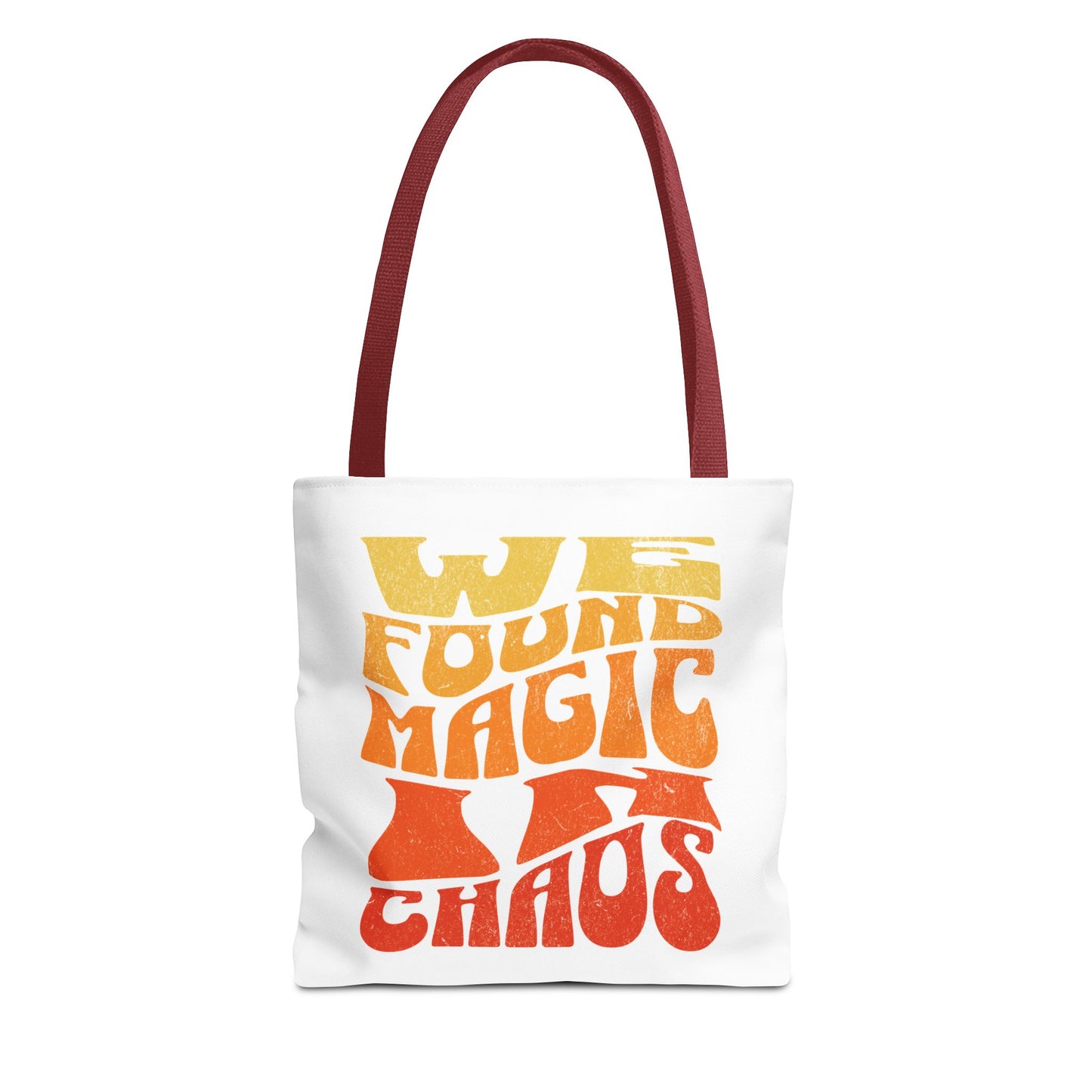 Vibrant Tote Bag with 'We Found Magic in Chaos' Design, Eco-Friendly Bag for Everyday Use, Perfect for Beach Days, Shopping, or Gifts