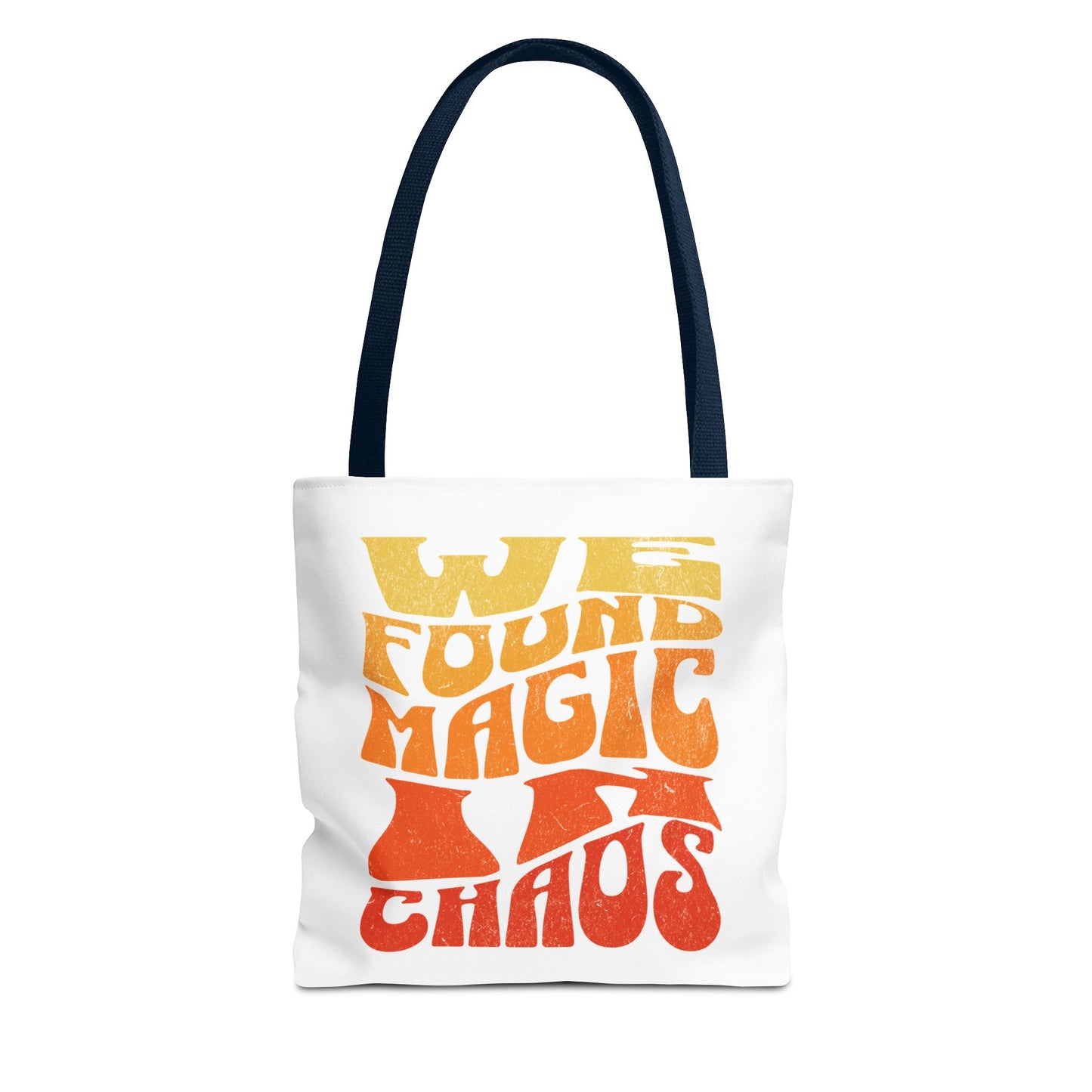 Vibrant Tote Bag with 'We Found Magic in Chaos' Design, Eco-Friendly Bag for Everyday Use, Perfect for Beach Days, Shopping, or Gifts