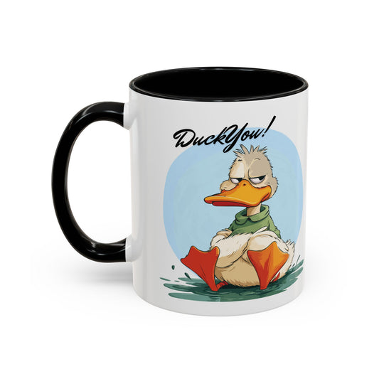 Taza de Pato Serio Graciosa - Cerámica, Personalizada, Regalo Divertido
